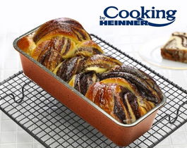 Tava pentru copt cu acoperire din ceramica Cooking by Heinner, 31x11x8 cm, otel carbon