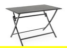 Masa pliabila pentru gradina Elin, Bizzotto, 110 x 70 x 71 cm, aluminiu, gri carbune