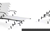 Sezlong Arent, Bizzotto, 69 x 195 x 95 cm, otel/textilena 2x1, gri carbune