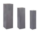 Set ghivece 3 piese Melange Column, Bizzotto, 35 x 35 x 120.5 cm, fibra de lut, gri antracit