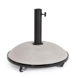 Baza cu roti pentru umbrela de gradina Barry, Bizzotto, 50 kg, Ø 70 cm, stalp Ø 58-48-38 mm, ciment, grej