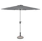 Umbrela pentru gradina/terasa Vienna, Bizzotto, Ø300 cm, stalp Ø48 mm, aluminiu/poliester, gri inchis