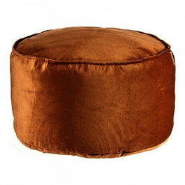 Taburet Gift Decor, Pouffe, Ø60 x 35 cm, poliester/polistiren, maro