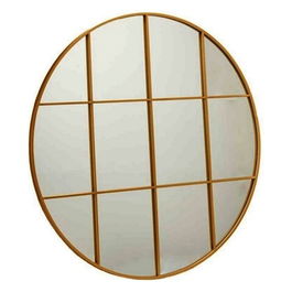 Oglinda decorativa Circular, Gift Decor, Ø100 cm, metal, auriu
