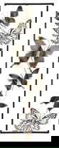 Decoratiune de perete Butterflies, Mauro Ferretti, 31x90 cm, fier, negru/argintiu