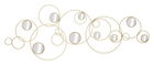 Decoratiune pentru perete, Mauro Ferretti, Light Mirror, 118.5 x 2.5 x 47 cm, fier, auriu