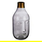Vaza Face, Gift Decor, 12 x 11 x 24.5 cm, sticla, gri