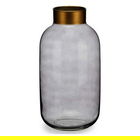 Vaza Smooth, Gift Decor, Ø14.5 x 29.5 cm, sticla, gri/auriu