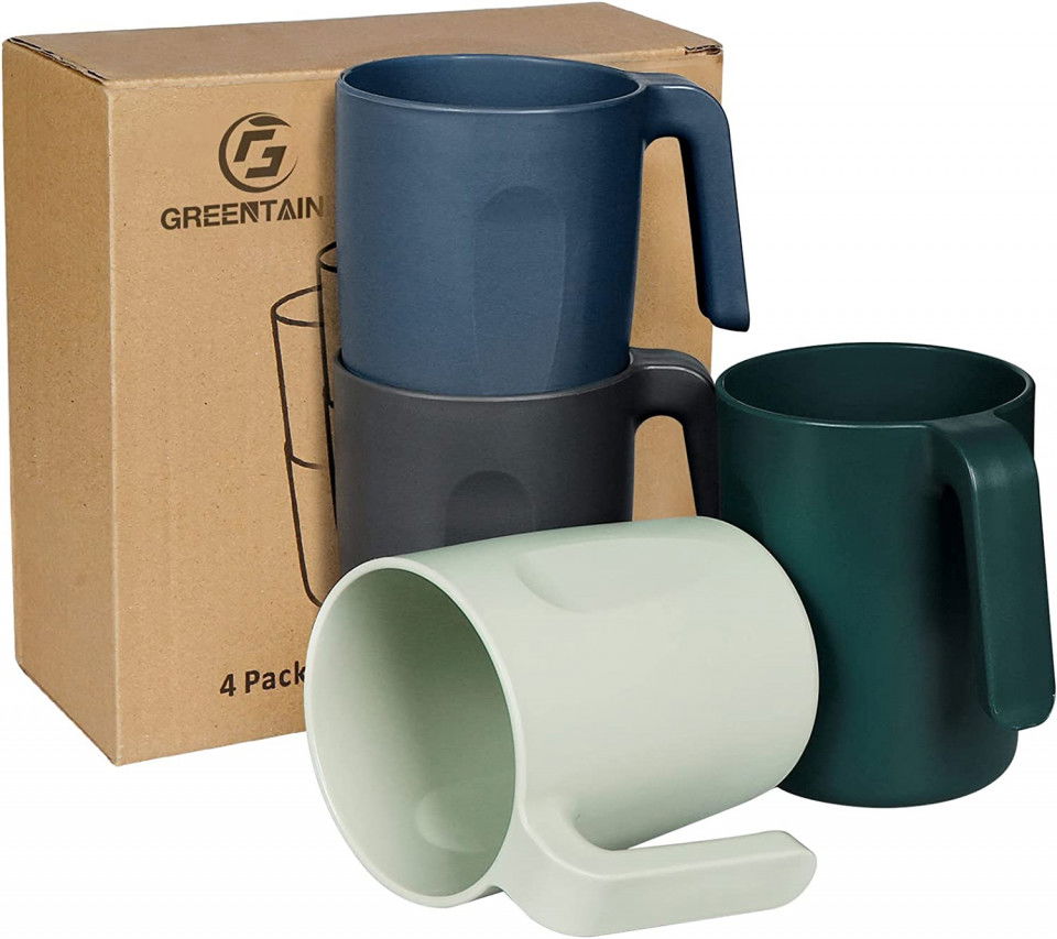 Set de 4 cani Greentainer, plastic, multicolor, 10,9 x 7,9 x 6,8 cm, 450 ml