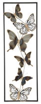 Decoratiune metalica de perete Butterflies Multicolor, l31xA2,5xH90 cm
