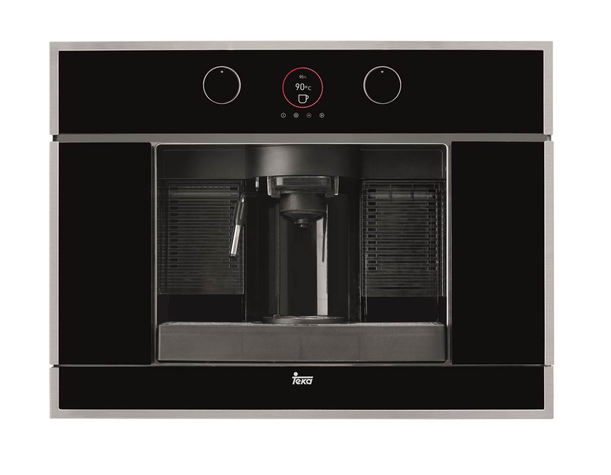 Espressor cu capsule incorporabil Teka CLC 835 MC 5 adaptoare capsule pad-uri si cafea macinata pompa 19 bari inox anti- pata/cristal negru