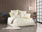 Lenjerie de pat dubla, 4 piese, 200x220 cm, 100% bumbac poplin, Hobby, Perla, galben