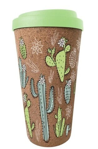 Cana calatorie Cactus Verde, Ambition, 450 ml, pluta/plastic