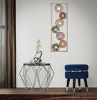 Decoratiune de perete Gliss B, Mauro Ferretti, 31x2.5x90 cm, fier, auriu/rosu