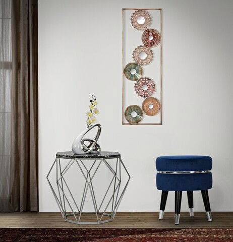Decoratiune de perete Gliss B, Mauro Ferretti, 31x2.5x90 cm, fier, auriu/rosu
