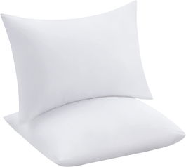 Set de 2 huse pentru perna Lifewit, microfibra, alb, 40 x 80 cm