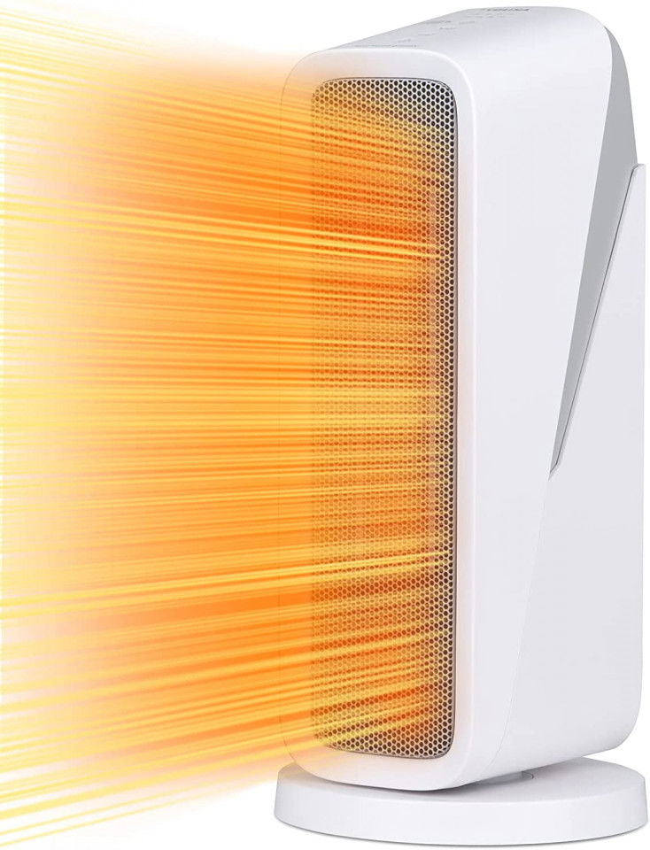 Incalzitor electric AKUDY, reglabil, alb, 1500 W, 18 x 18 x 40 cm