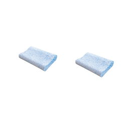 Set de 2 perne cu infuzie de gel Karll, hipoalergenice, albastru, 60 x 40 cm