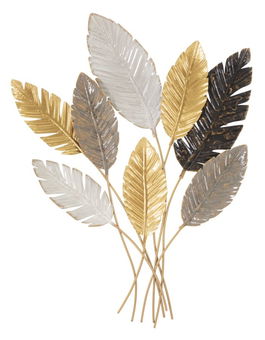 Decoratiune metalica de perete, Palmy Multicolor, l73xA6xH93 cm