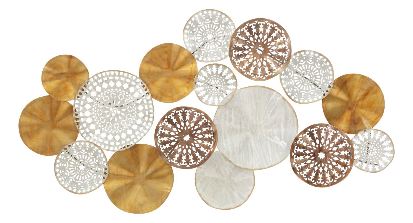 Decoratiune metalica de perete, Triby Multicolor, l125xA5,5xH68,5 cm
