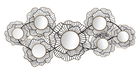 Decoratiune metalica de perete, cu oglinda, Osaka Negru, l121xA5xH56 cm