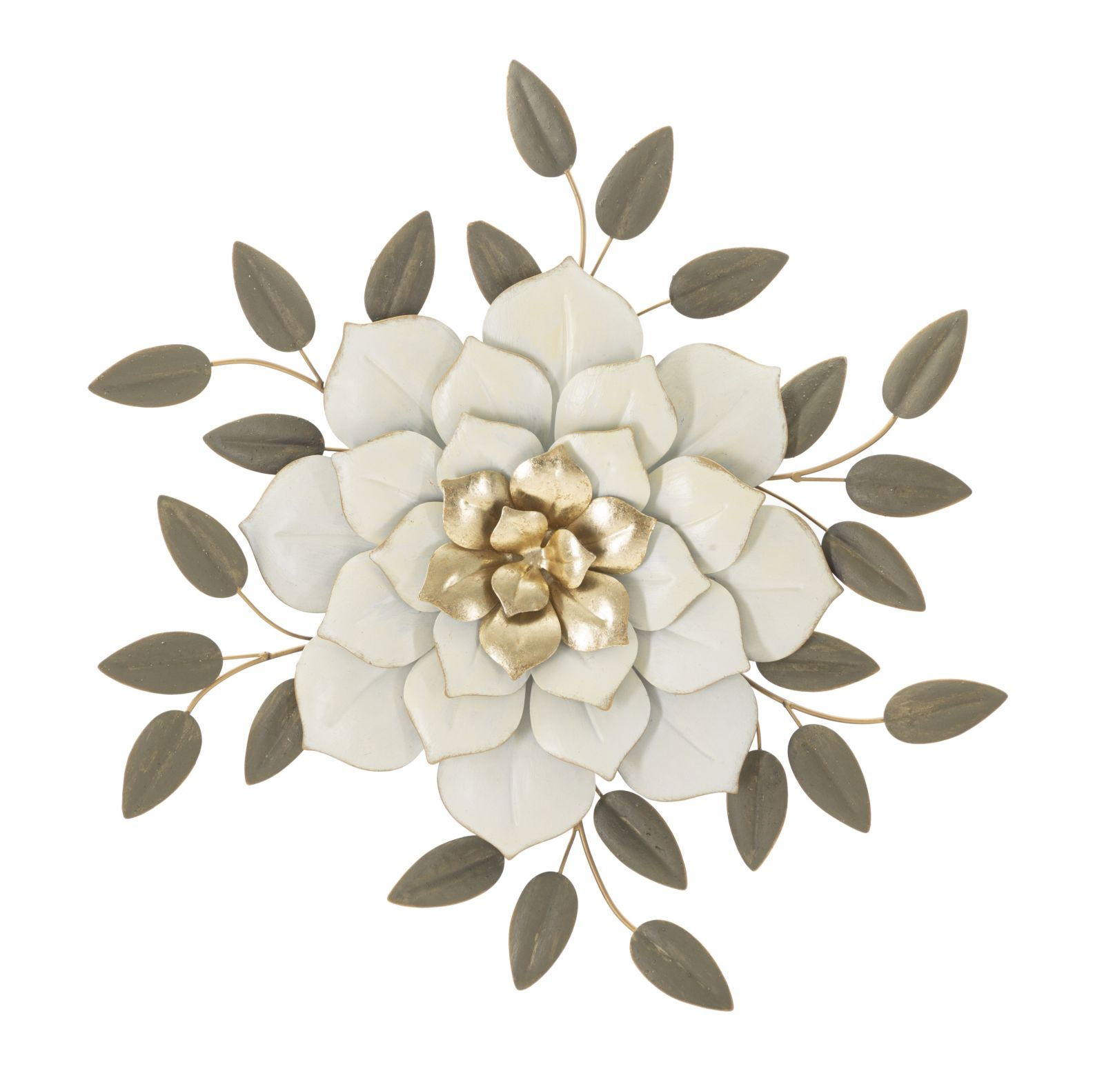 Decoratiune metalica de perete, Petal Multicolor, l61xA5xH62 cm