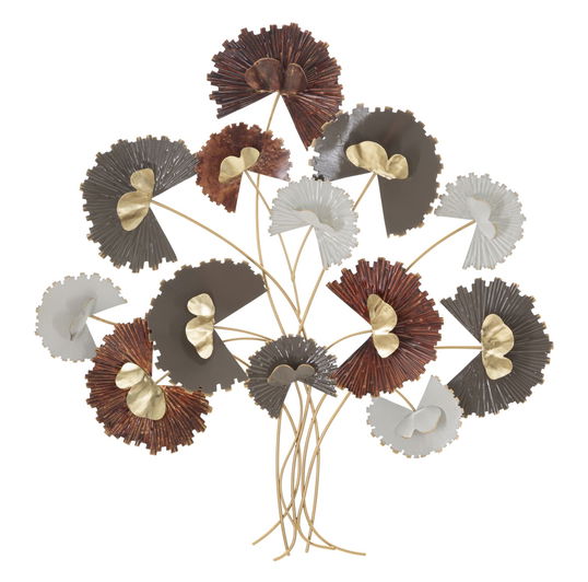 Decoratiune metalica de perete, Reddy Multicolor, l78xA8xH80 cm