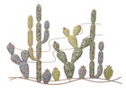 Decoratiune metalica de perete, Cactus -B- Multicolor, l90xA2,5xH64 cm
