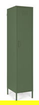 Dulap cu 1 usa Cambridge, Bizzotto, 46 x 38 x 185 cm, otel, verde