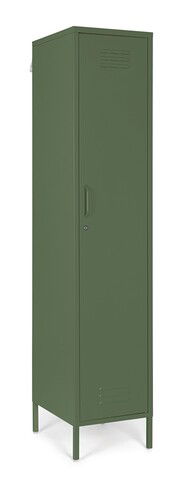 Dulap cu 1 usa Cambridge, Bizzotto, 46 x 38 x 185 cm, otel, verde