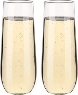 Set de 2 pahare Hotder plastic, transparent, 15,3 x 6,1 cm, 355 ml