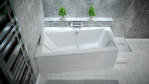 Masca pentru cada asimetrica Besco Infinity 170X110 cm