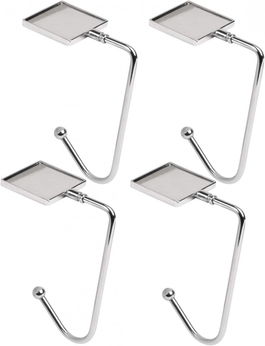 Set de 4 carlige pentru ciorapii de Craciun LOOPES, argintiu, otel inoxidabil,