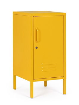 Comoda / noptiera Cambridge, Bizzotto, 2 rafturi reglabile, 40 x 35 x 76 cm, otel, galben