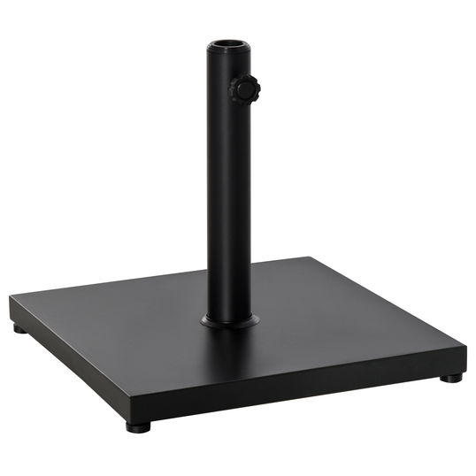 Baza pentru Umbrela Patrata pentru Stalpi de Φ3/3.5/3.8, Soclu de 18kg pentru Gradina si Terasa, 45x45x39cm, Negru
