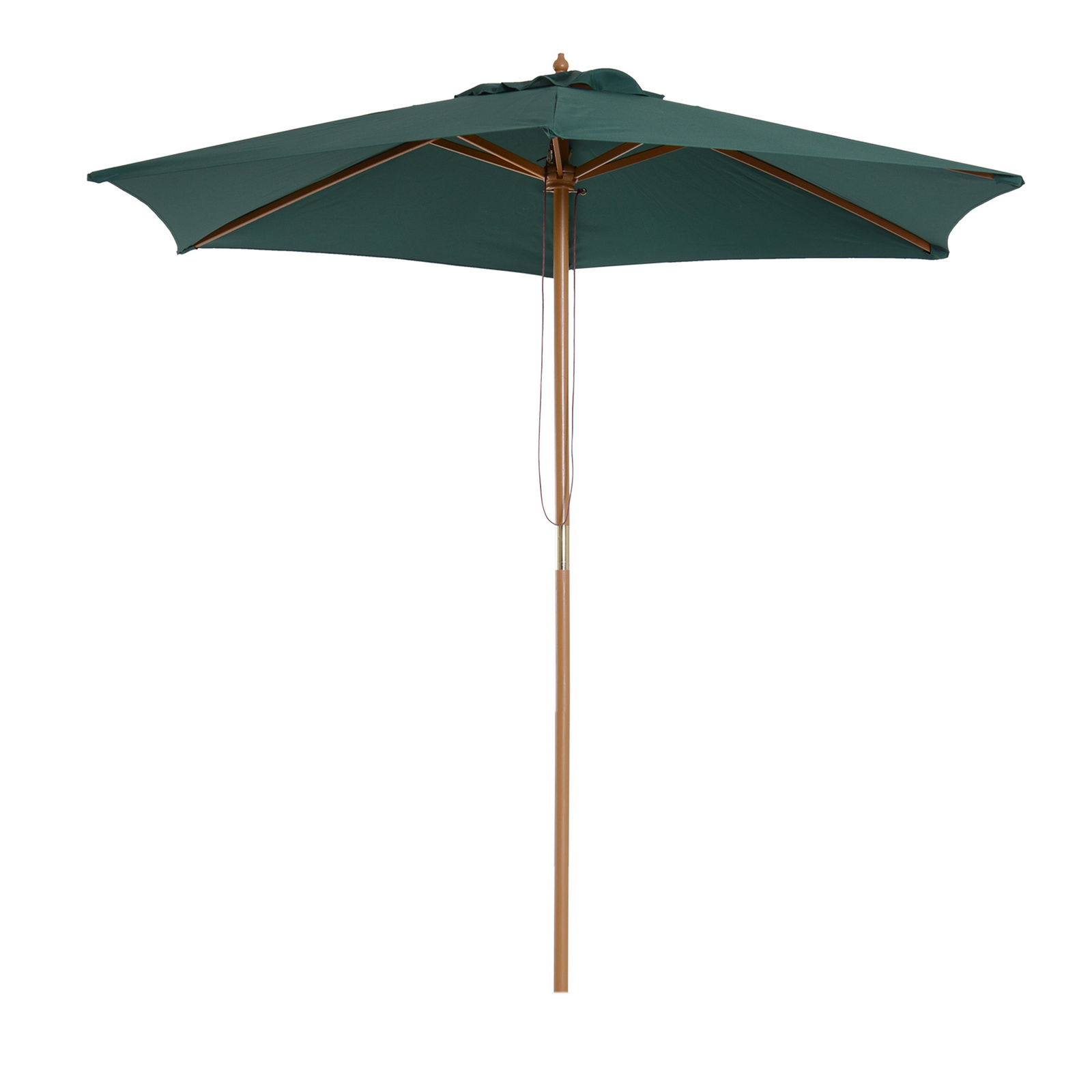 Outsunny Umbrela din Lemn, verde,  Ø2.5m