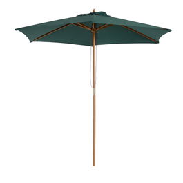 Outsunny Umbrela din Lemn, verde,  Ø2.5m