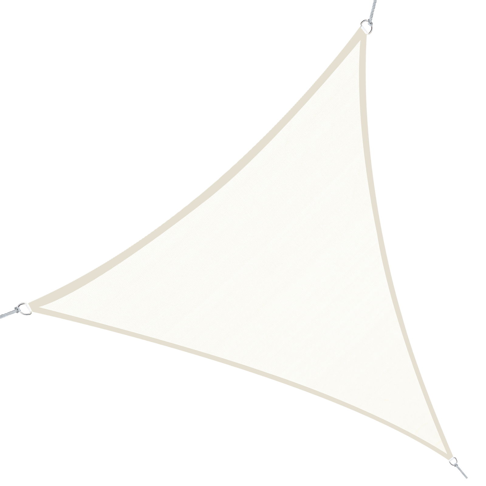 Outsunny Cort Parasolar Triunghiular, Crem, 6x6x6m