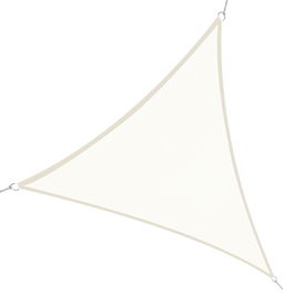 Outsunny Cort Parasolar Triunghiular, Crem, 6x6x6m
