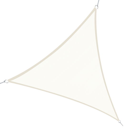 Outsunny Cort Parasolar Triunghiular, Crem, 6x6x6m