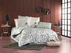 Lenjerie de pat pentru o persoana, 3 piese, 160x220 cm, 100% bumbac poplin, Hobby, Frame, albastru inchis