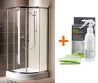 Cabina de dus semirotunda Radaway Premium A800 80x80cm complet echipata cu cadita Tinos A Compact si sifon + cadou solutie EasyClean Protector