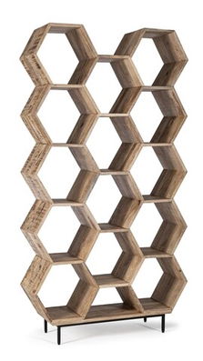 Biblioteca Wahida, Bizzotto, 100 x 30 x 186 cm, lemn de mango/otel