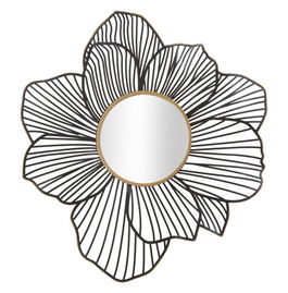 Oglinda decorativa din metal, Osaka Negru, l79xH86,5 cm