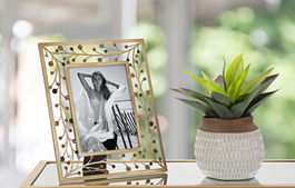 Rama foto decorativa din metal Bixy Small Multicolor, 27,5 x 31 cm