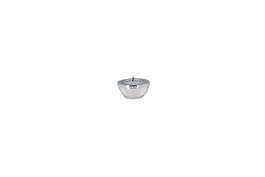 Suport lumanare, din metal argintat, Round Plain Small Argintiu, Ø6xH3 cm