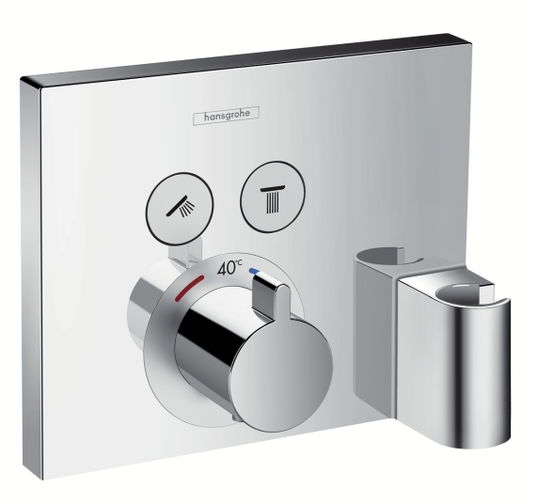 Baterie cada - dus termostatata Hansgrohe ShowerSelect cu agatatoare dus montaj incastrat necesita corp ingropat