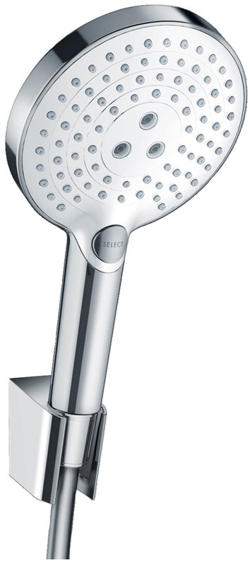 Set dus Hansgrohe Raindance Select S 120 Porter alb/crom include furtun 1 60m