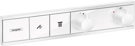 Baterie cada - dus termostatata Hansgrohe RainSelect cu montaj incastrat necesita corp ingropat alb mat