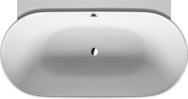 Cada baie ovala Duravit Luv 185x95cm compozit montaj la perete cu panou integrat si picioare incluse